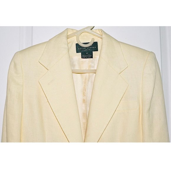 Lauren Ralph Lauren Vintage 90s Linen Blazer - Picture 2 of 10